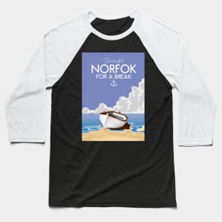 Beautiful Norfolk seaside travel poster. Baseball T-Shirt